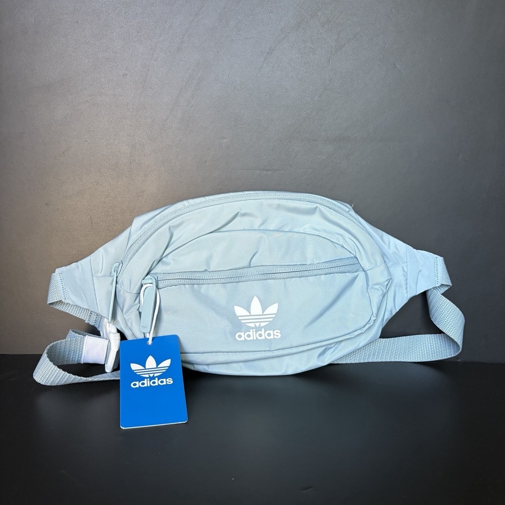 adidas Originals National Waist Fanny Pack Baby Blue NWT Outdoor Travel Sporty